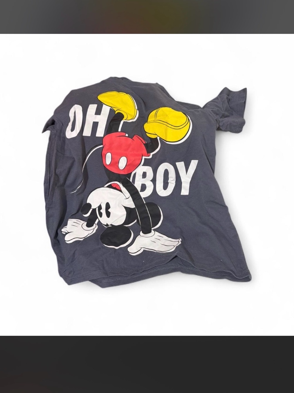 Disney Navy Kids Graphic Tee with Yellow & Red Mickey